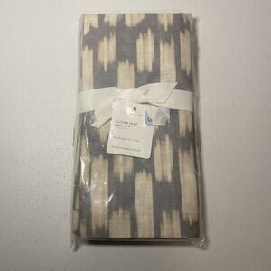 Pottery Barn LUCAS IKAT Blue Organic Cotton Napkins Set of 4, NEW in Package